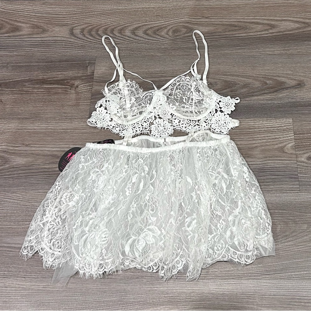 5for$45 Lingerie Sale! Details below! White Lace Chemise